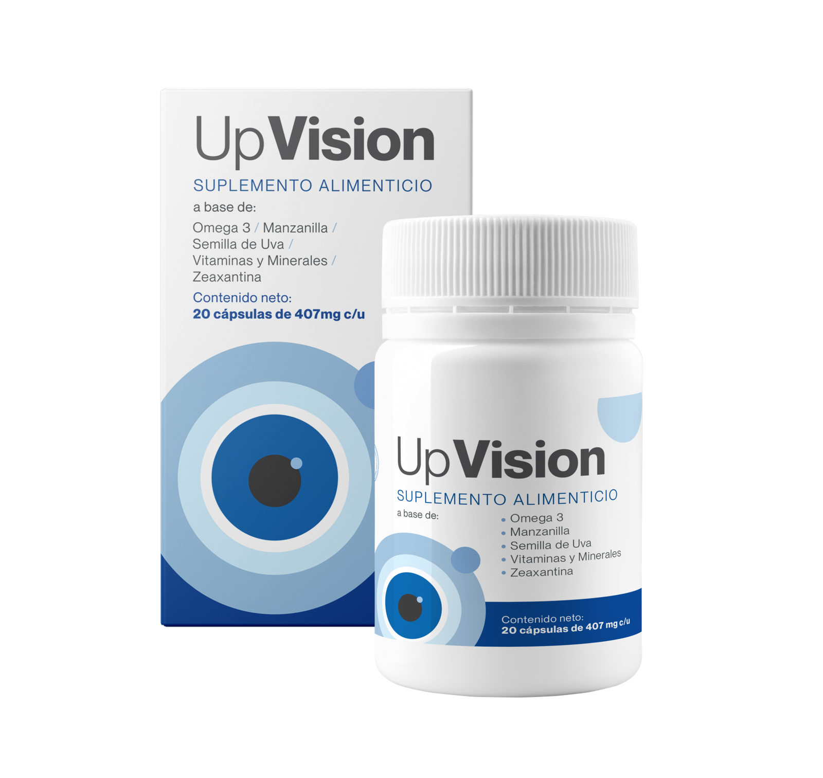 UpVision México - Frasco oficial suplemento alimenticio Lote 2026