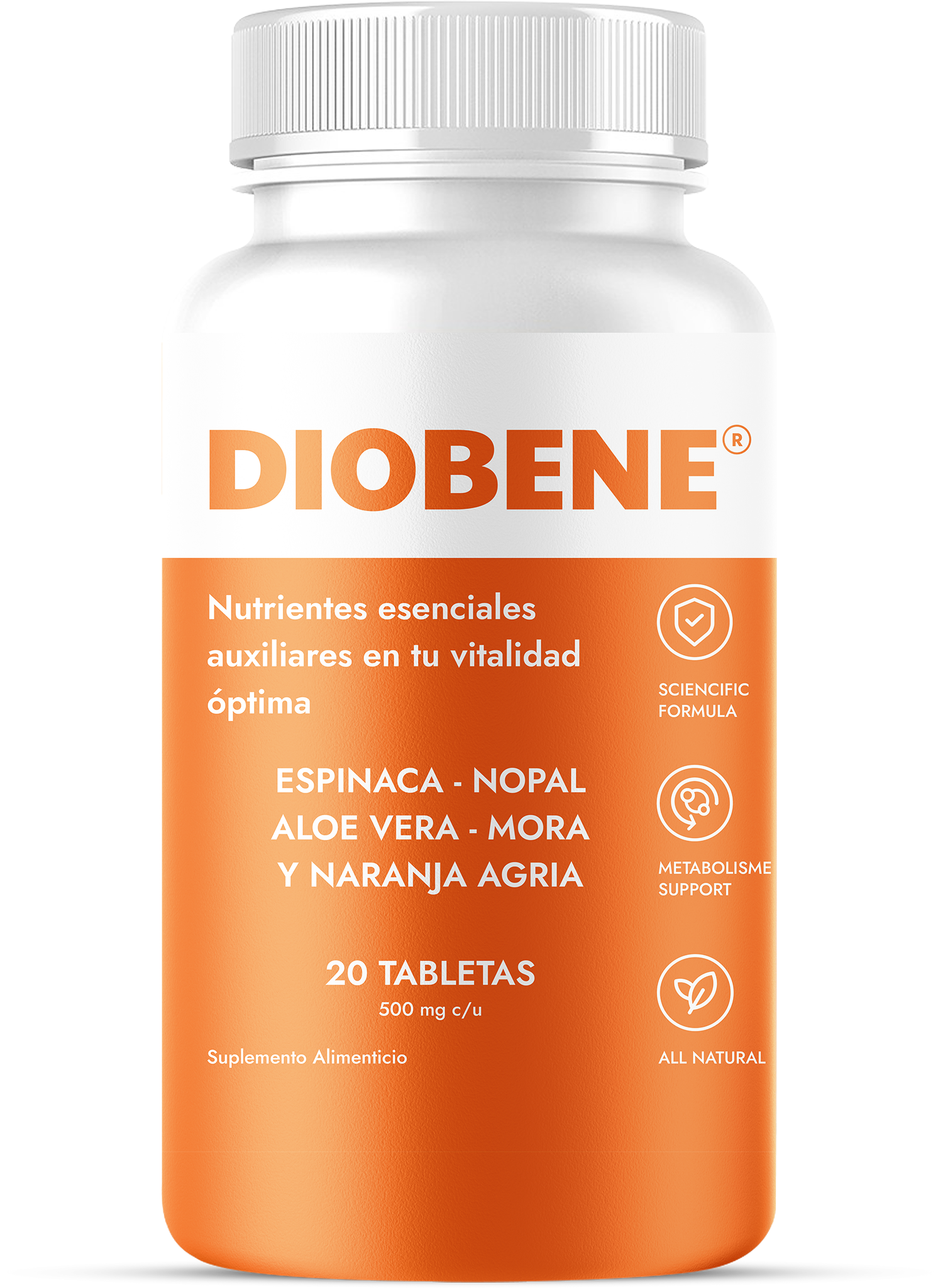 Frasco original Diobene suplemento para control de glucosa México - 30 cápsulas
